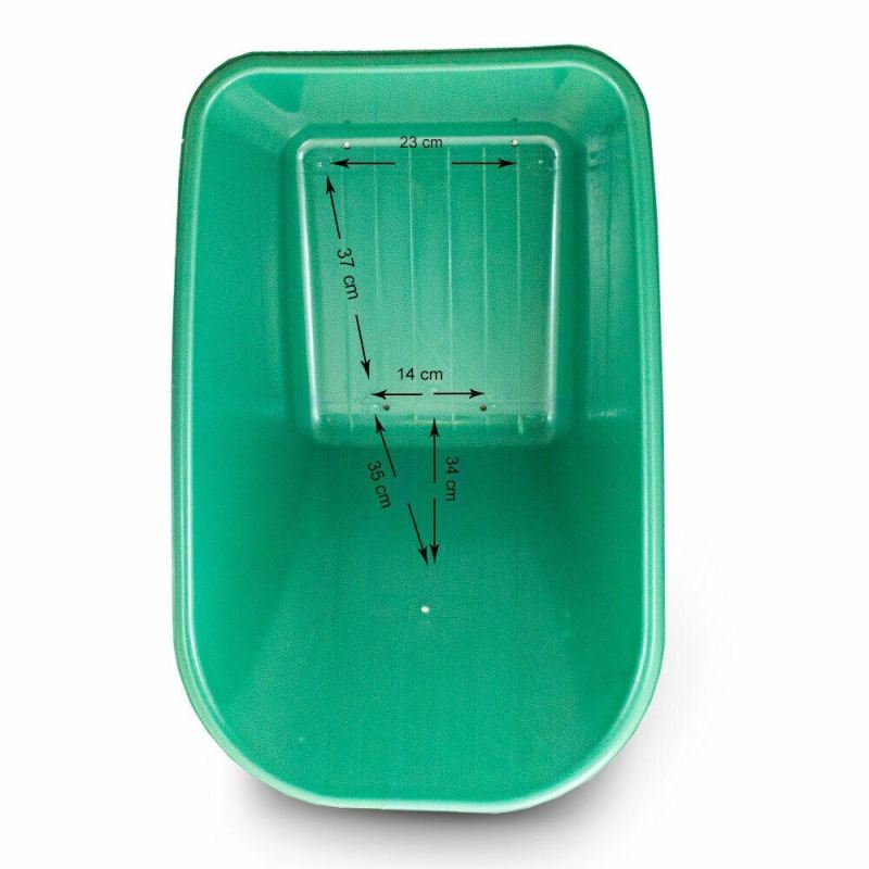 zapasowa misa do taczki 100l zielona pvc wytrzymała 250kg do ogrodu budowy - obrazek 5