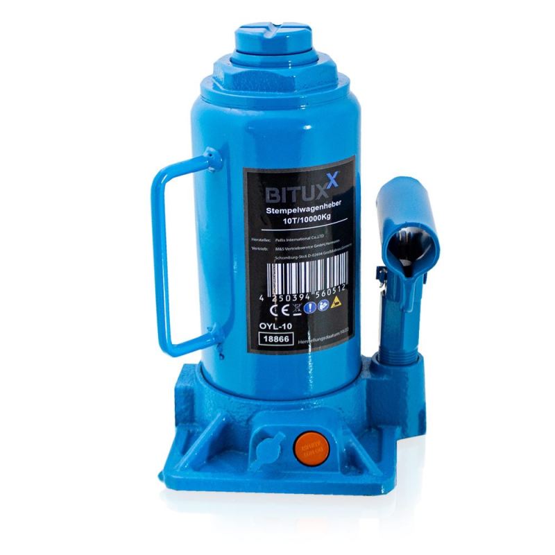 podnośnik hydrauliczny 10t tłokowy butelkowy 205 335 mm stalowy kompaktowy - obrazek 6