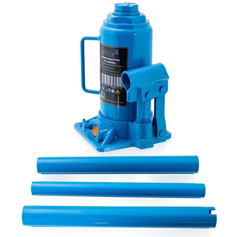 podnośnik hydrauliczny 10t tłokowy butelkowy 205 335 mm stalowy kompaktowy