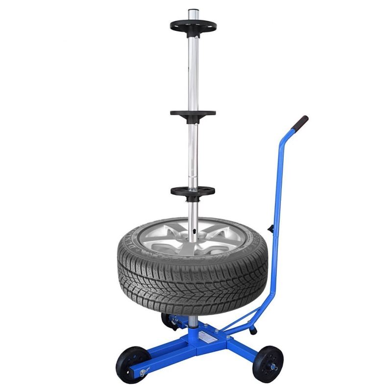 Mobilny Stojak Na Opony Felgi Koła 4 szt. 100kg 72cm Organizer Warsztatowy - obrazek 9