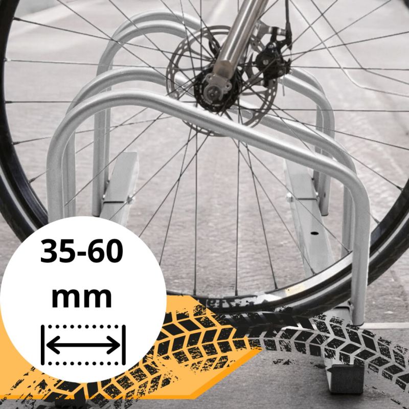 stojak na 10 rowerów bituxx ocynkowany ścienny podłogowy odporny na korozję - obrazek 3