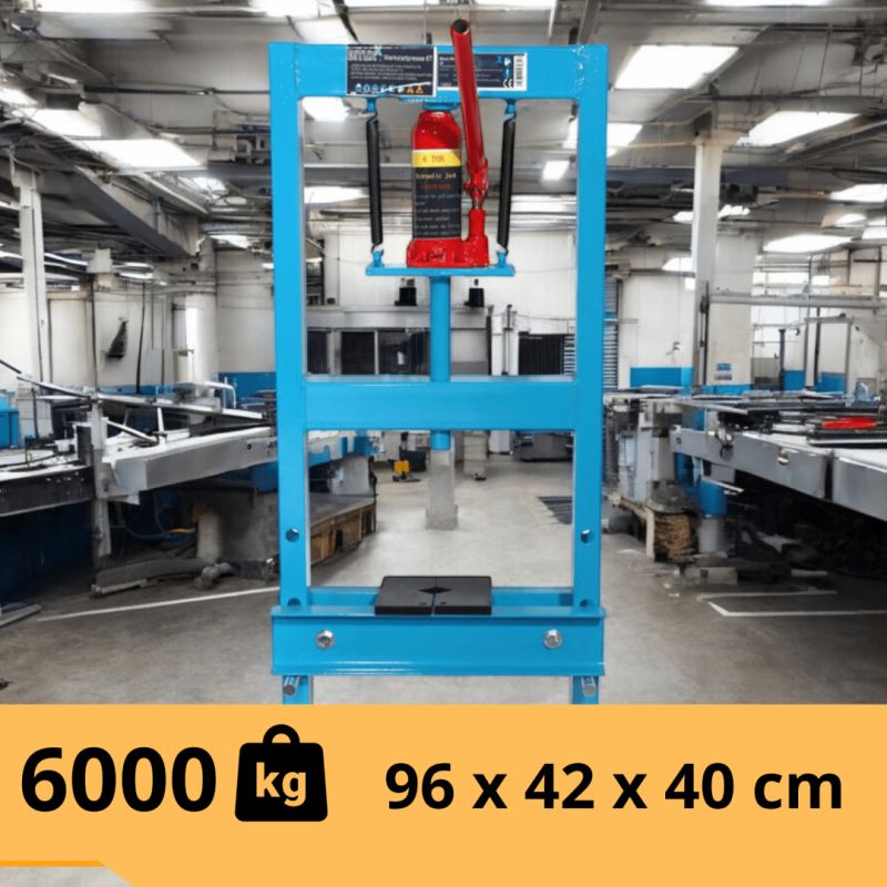 prasa hydrauliczna 6t z wymiennymi szczękami do garażu i warsztatu - obrazek 2