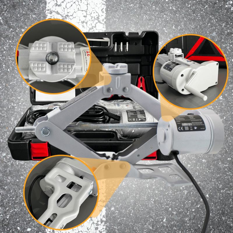 Elektryczny podnośnik samochodowy 2T 12V z pilotem wys. 12-35cm lekki 4.3kg - obrazek 2