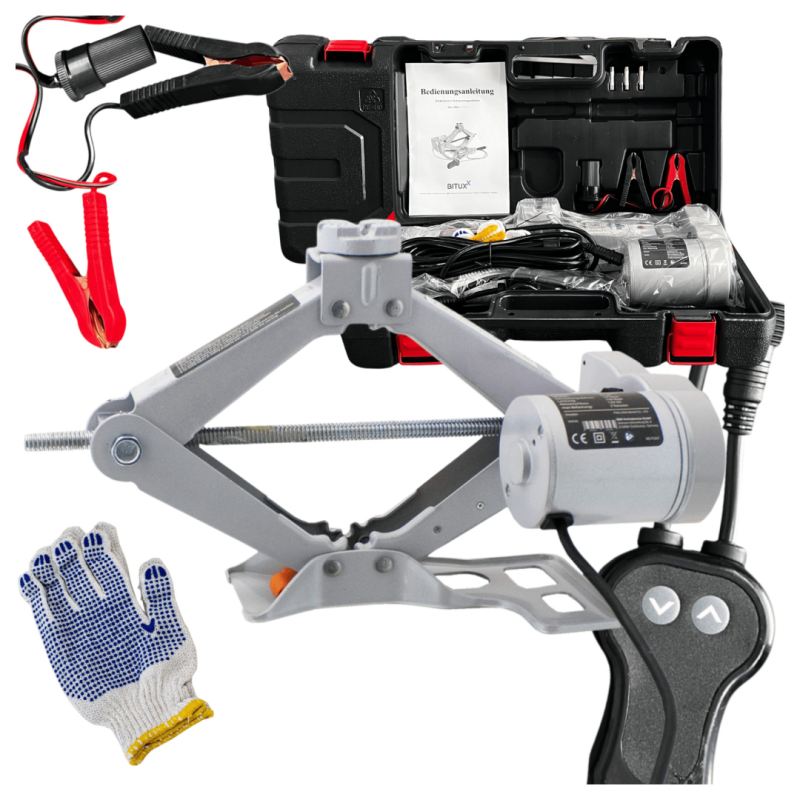 Elektryczny podnośnik samochodowy 2T 12V z pilotem wys. 12-35cm lekki 4.3kg - obrazek 16