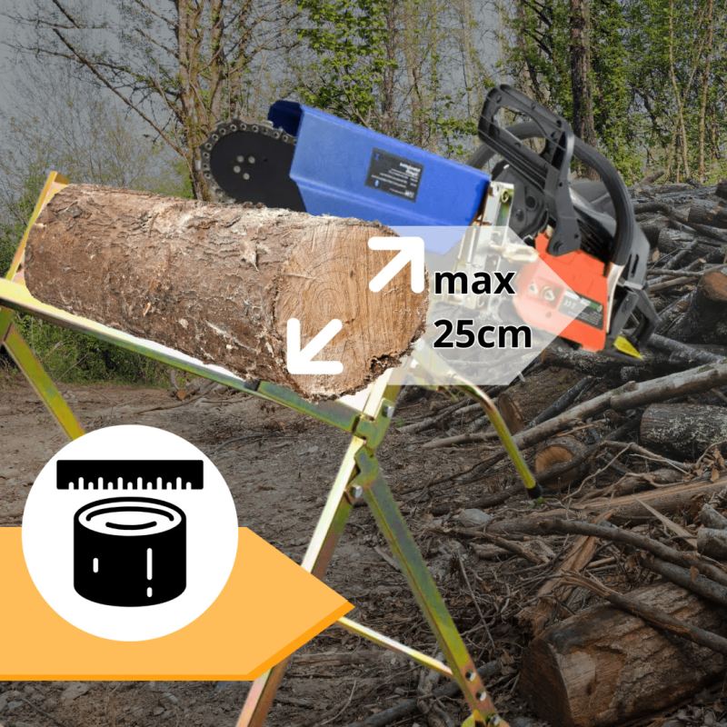 Stojak do cięcia drewna Koziołek do drewna z uchwytem na piłę 45cm 120kg - obrazek 2