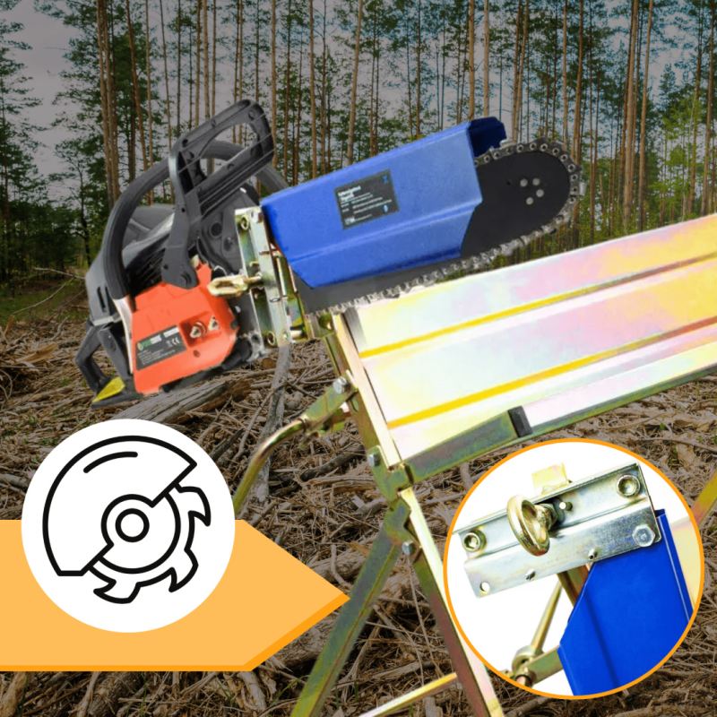 Stojak do cięcia drewna Koziołek do drewna z uchwytem na piłę 45cm 120kg - obrazek 3
