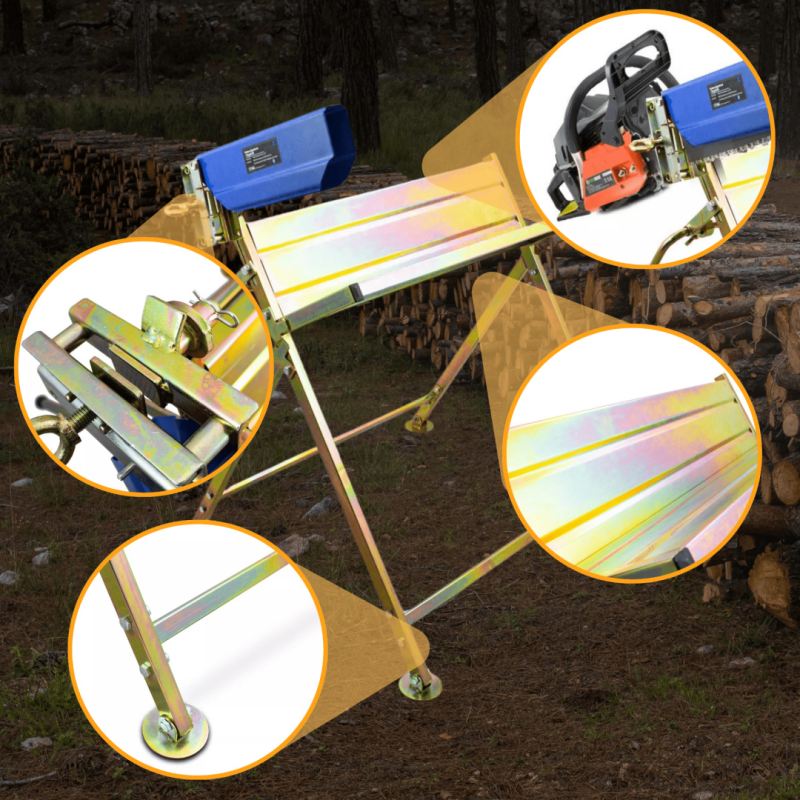 Stojak do cięcia drewna Koziołek do drewna z uchwytem na piłę 45cm 120kg - obrazek 4