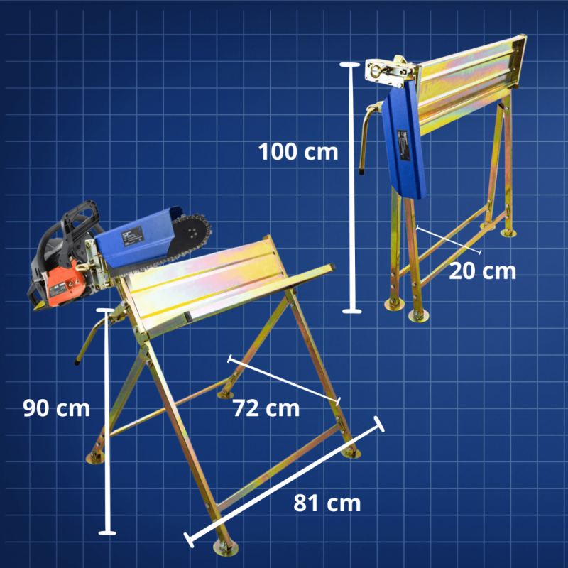 Stojak do cięcia drewna Koziołek do drewna z uchwytem na piłę 45cm 120kg - obrazek 5