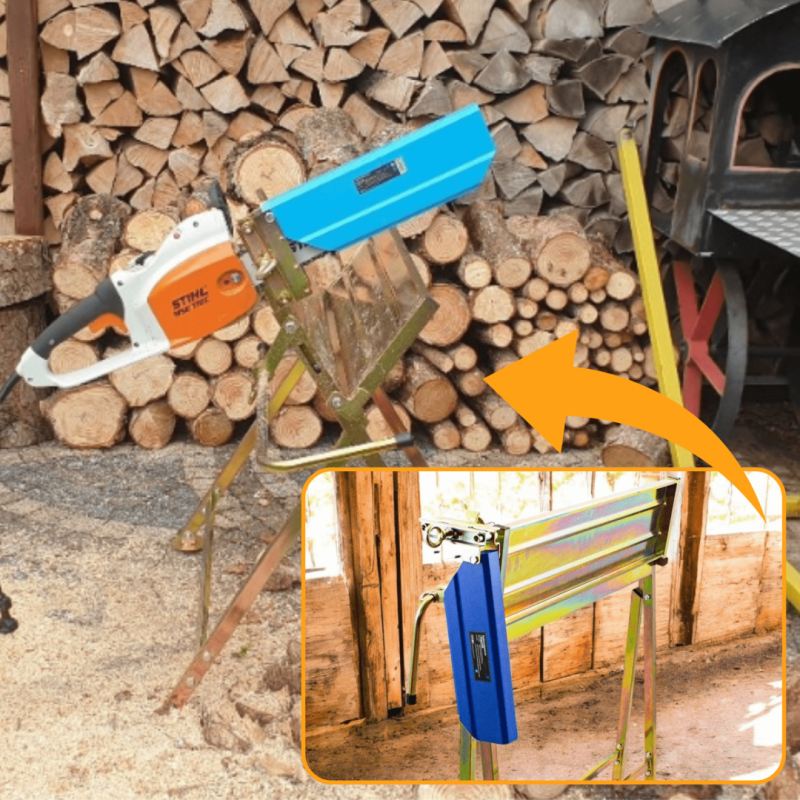Stojak do cięcia drewna Koziołek do drewna z uchwytem na piłę 45cm 120kg - obrazek 6