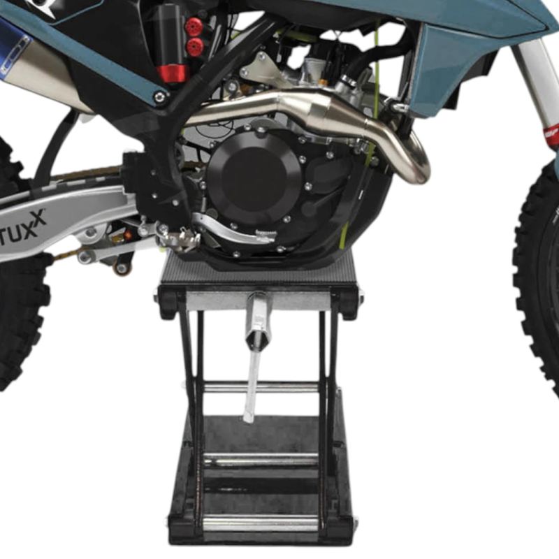 Podnośnik nożycowy korbowy do motocykla 450kg grafitowy - obrazek 3