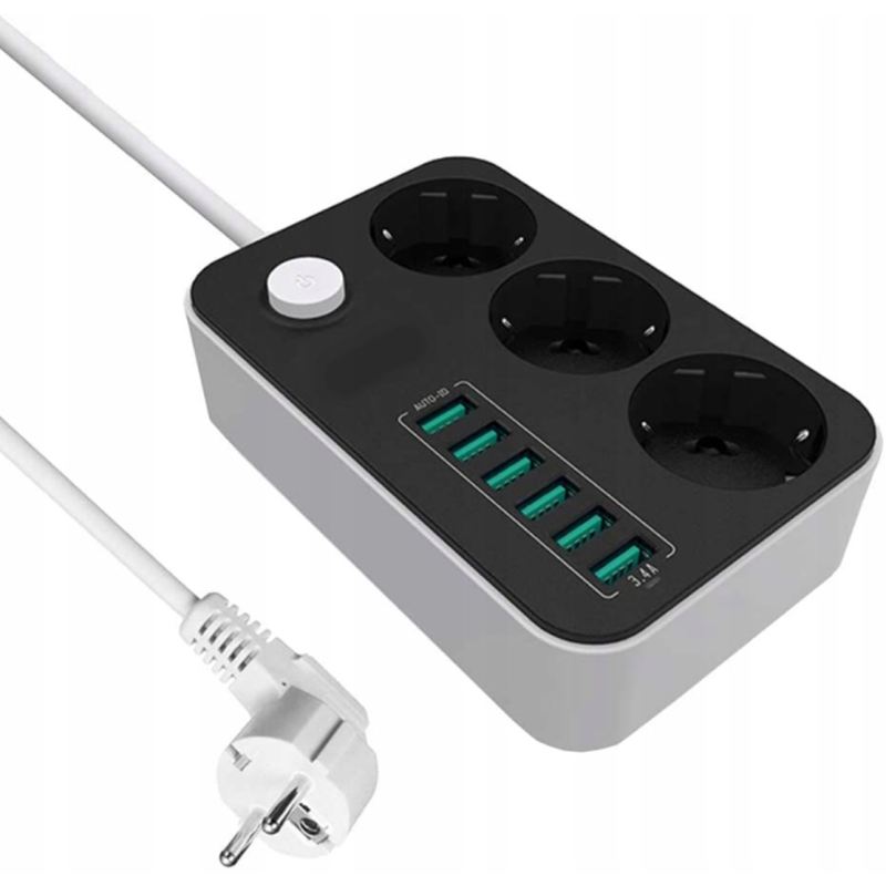 Przedłużacz 3g + 6 usb - obrazek 4