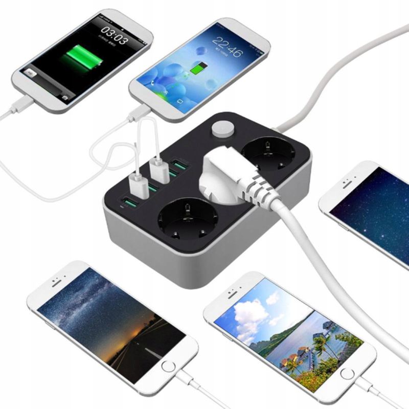 Przedłużacz 3g + 6 usb - obrazek 5