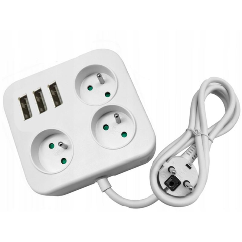 Przedłużacz 3g + 3 usb 2m
