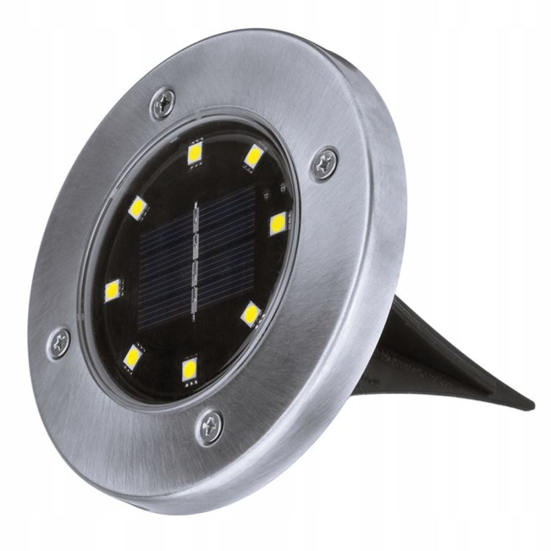 Lampki ogrodowe solar dysk rgb 8 led - obrazek 8