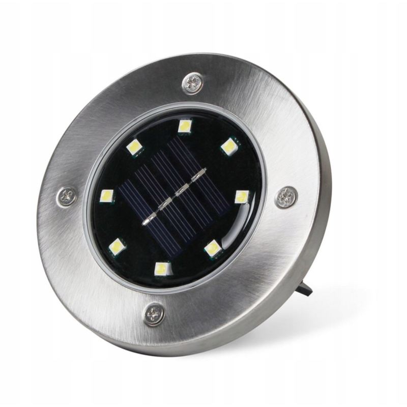 Lampki ogrodowe solar dysk 8 led - obrazek 2