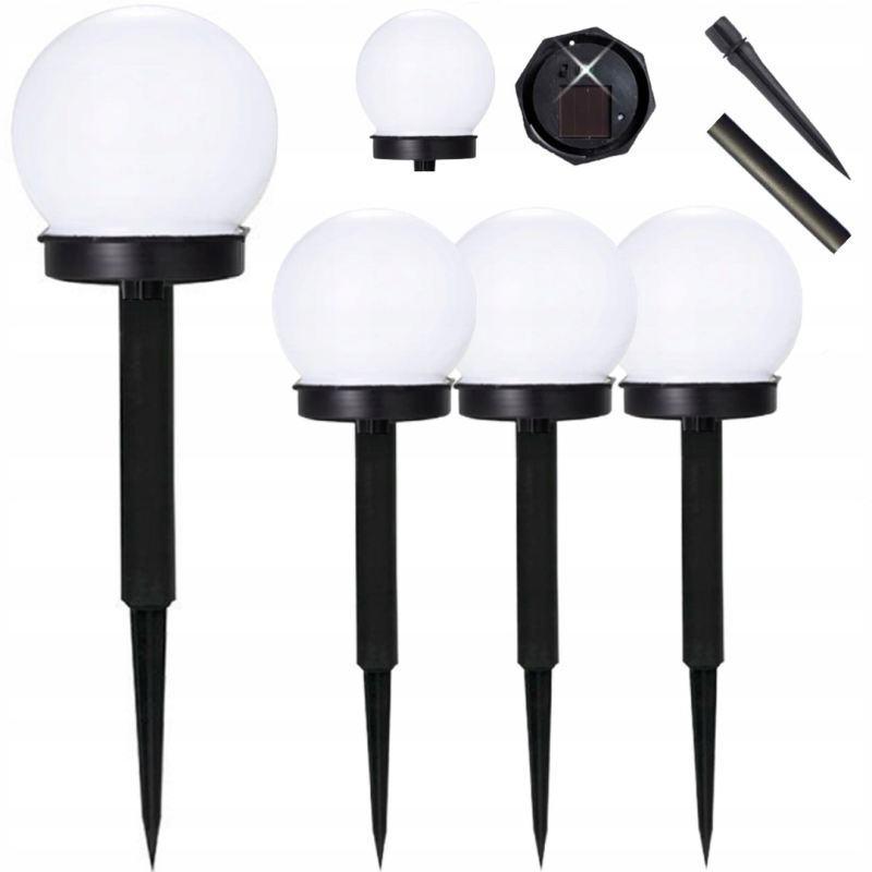 Lampki ogrodowe solar wbijana kula 10 cm - obrazek 2