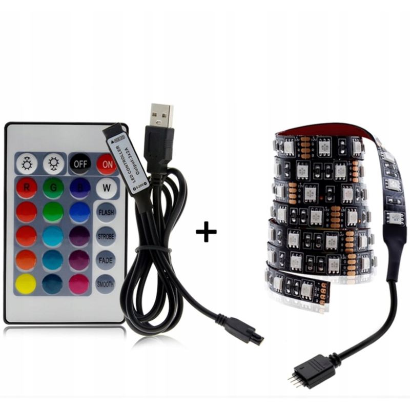 Taśma led 3m tv rgb + pilot - obrazek 5