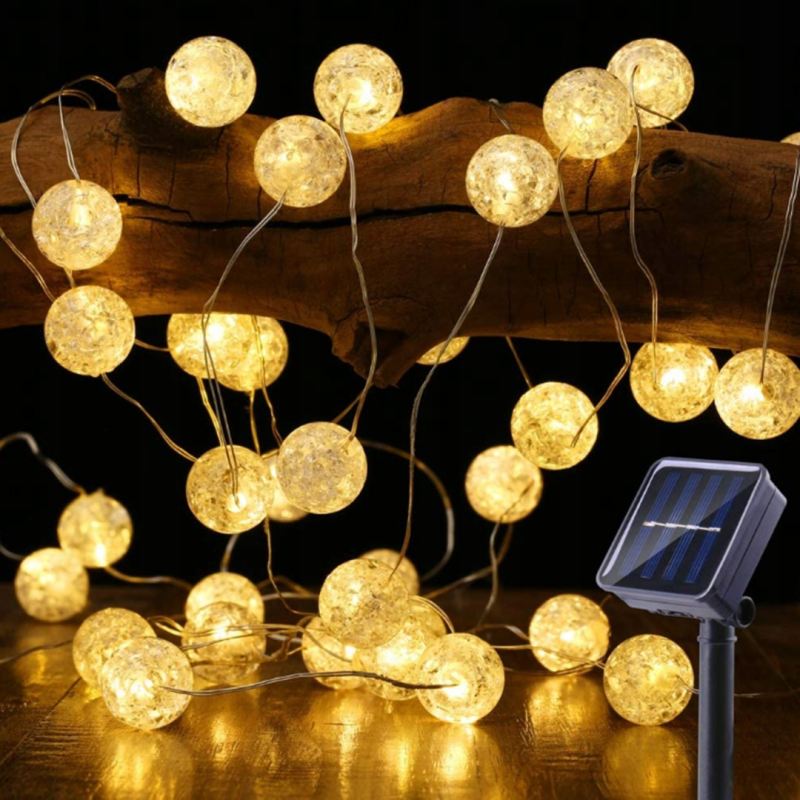 Lampki ogrodowe solar kulki 50led/5m ww - obrazek 10