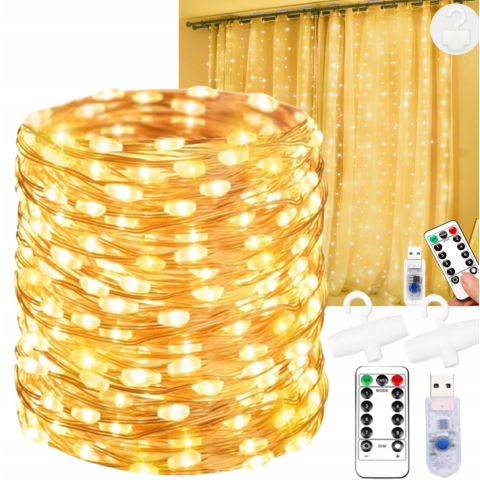 Kurtyna 200 led usb + pilot ww