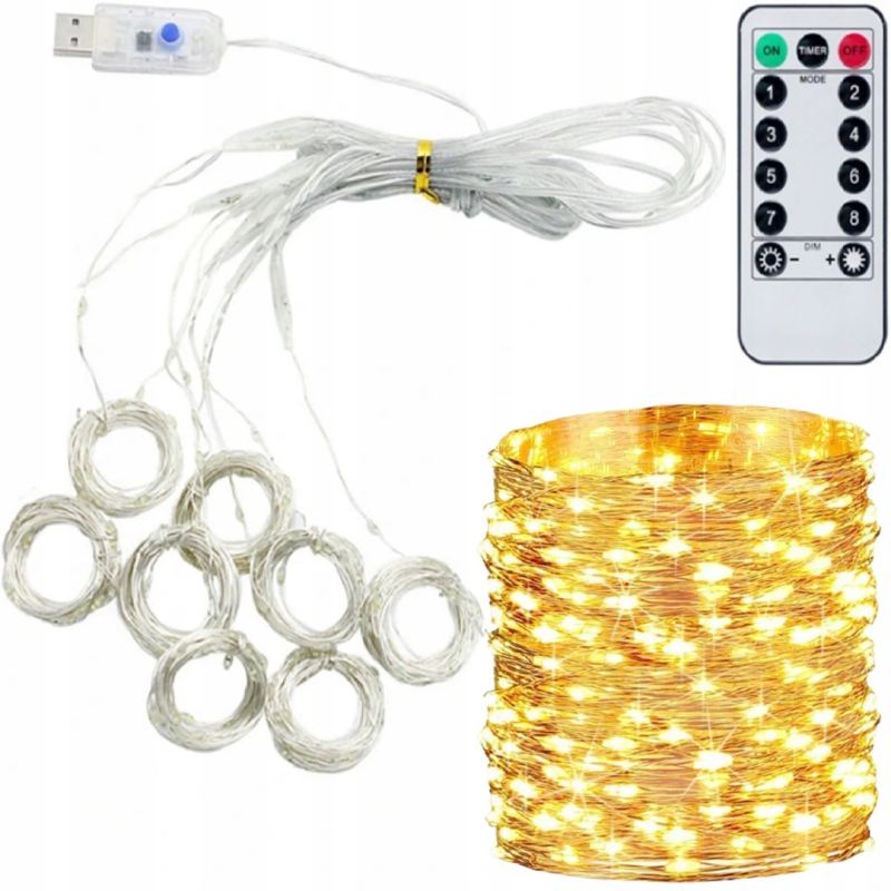 Kurtyna 300 led usb + pilot ww - obrazek 4