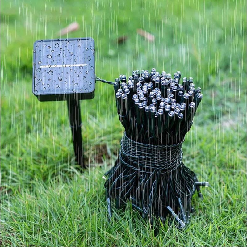 Lampki choinkowe solarne drucik 100 led ww - obrazek 3