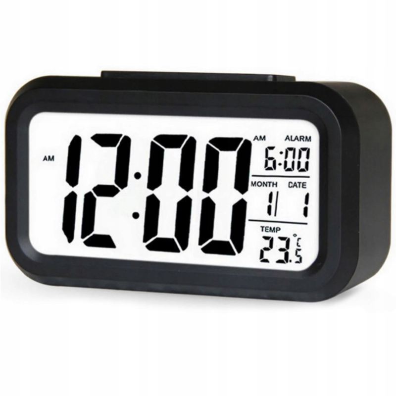 Budzik zegar cyfrowy zegarek elektroniczny led termometr kalendarz alarm - obrazek 6