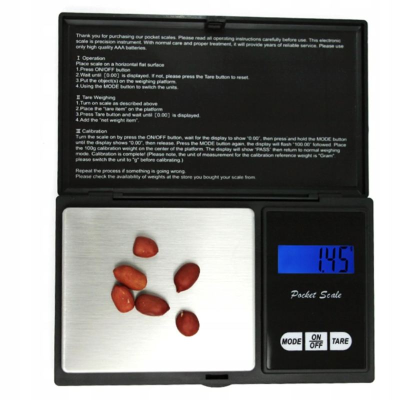Waga jubilerska 500g x 0,01g czarna prof. - obrazek 5
