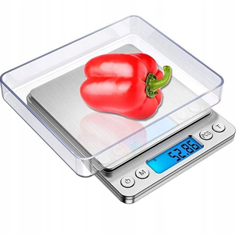 Waga jubilerska 500g x 0,01g szara duża - obrazek 5