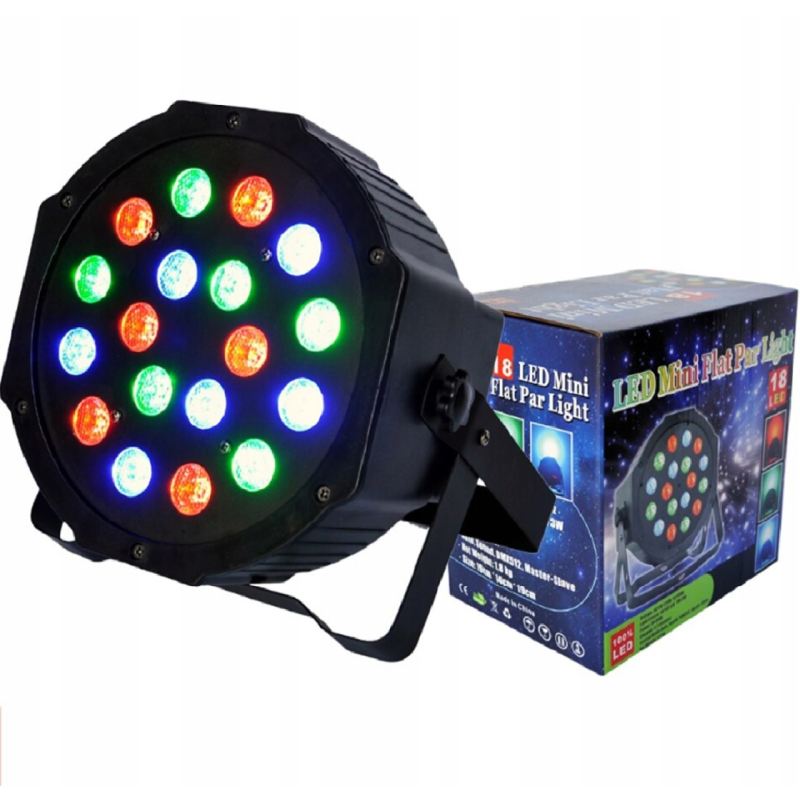 Kolorofon led par 18 led - obrazek 3