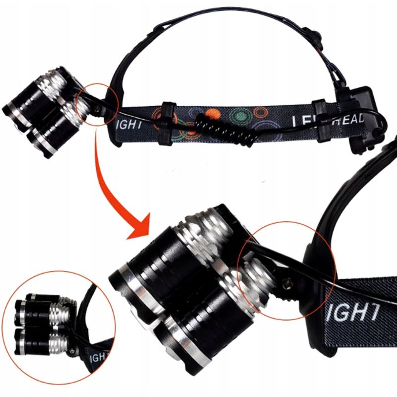 Latarka czołowa 5 led - obrazek 7