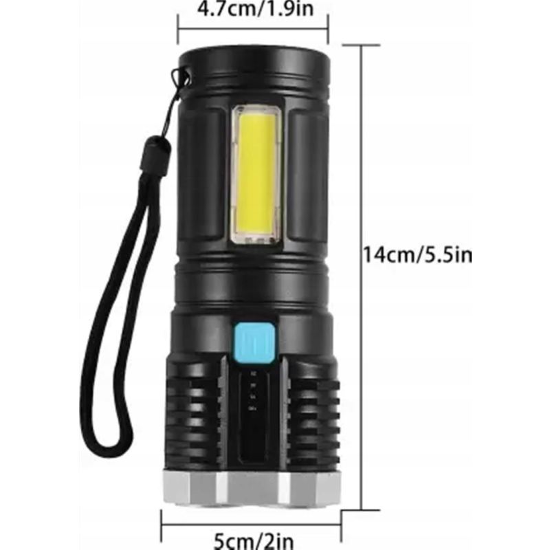 Latarka ręczna 4 led nowa (160) - obrazek 2