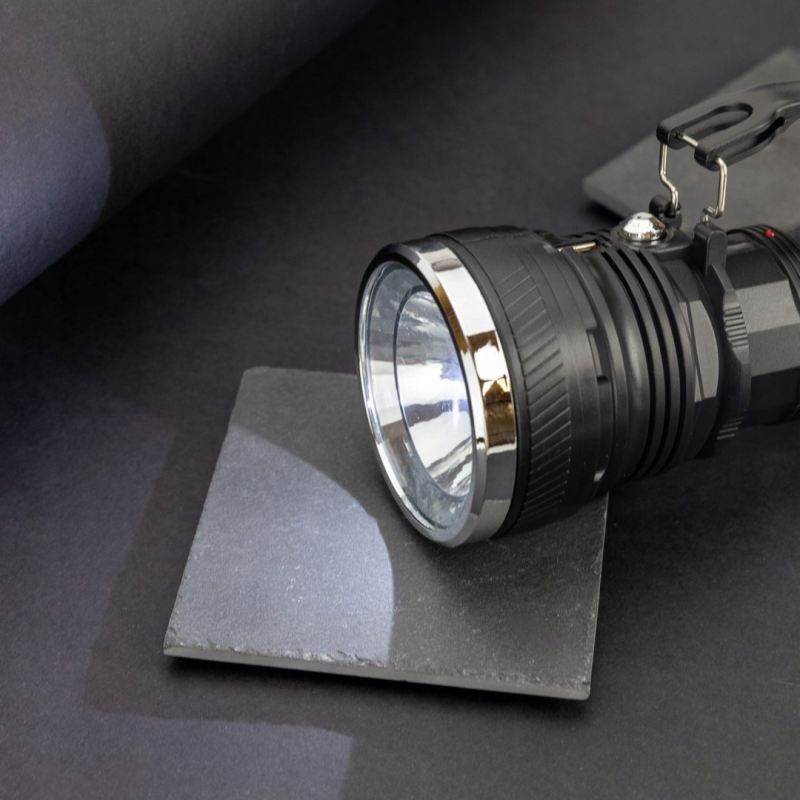 Latarka ręczna 4 led okrągła solar nowa - obrazek 4
