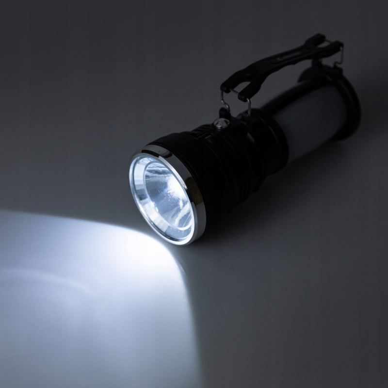 Latarka ręczna 4 led okrągła solar nowa - obrazek 7