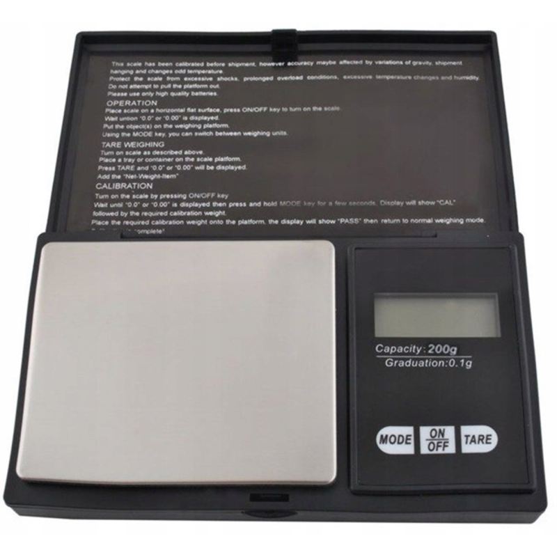 Waga jubilerska 200g x 0,01g czarna prof. - obrazek 9