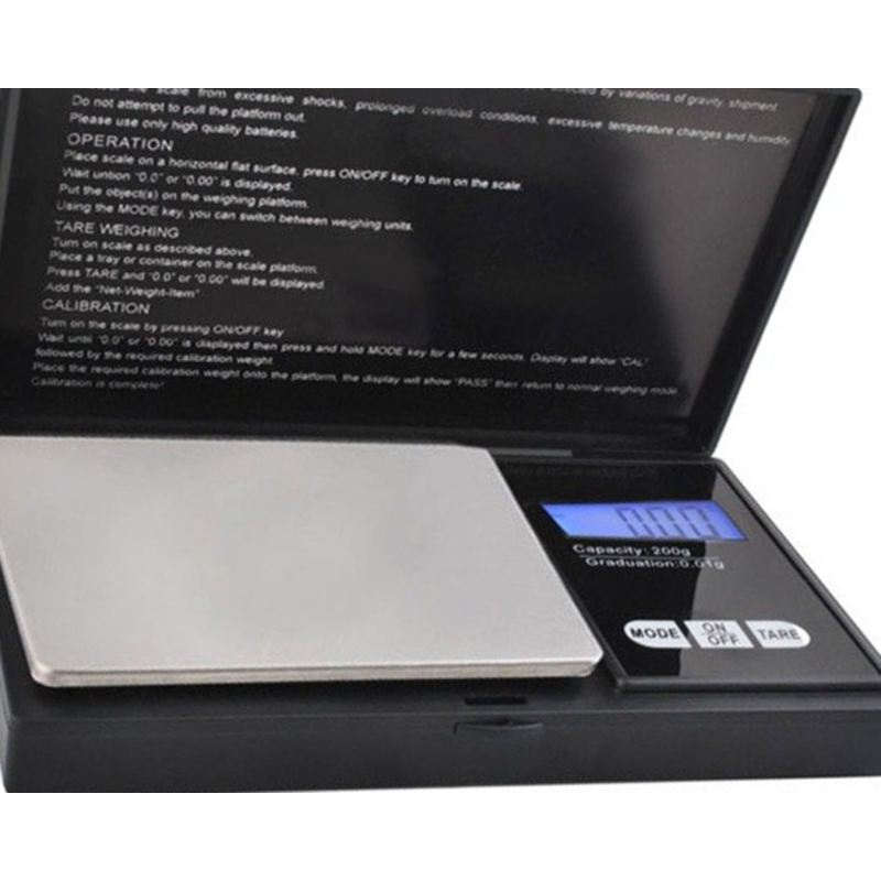 Waga jubilerska 200g x 0,01g czarna prof. - obrazek 10