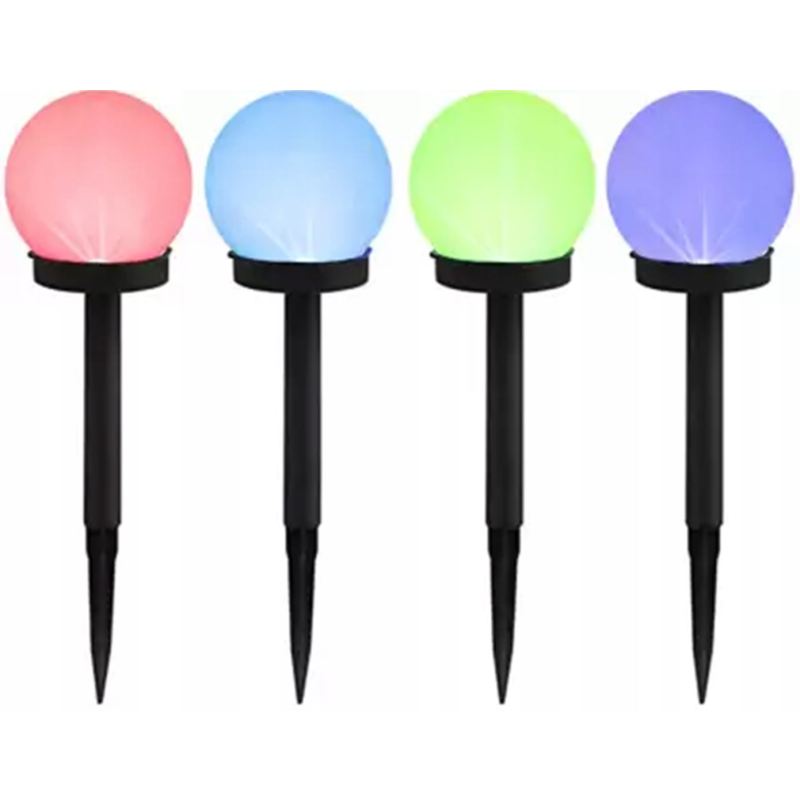 Lampki ogrodowe solar wbijana kula rgb 10 cm - obrazek 3