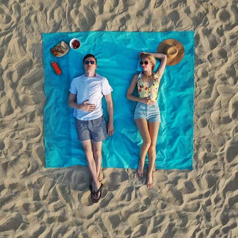 Mata plażowa koc na piknik biwak plaże siatka 200x150 - obrazek 3