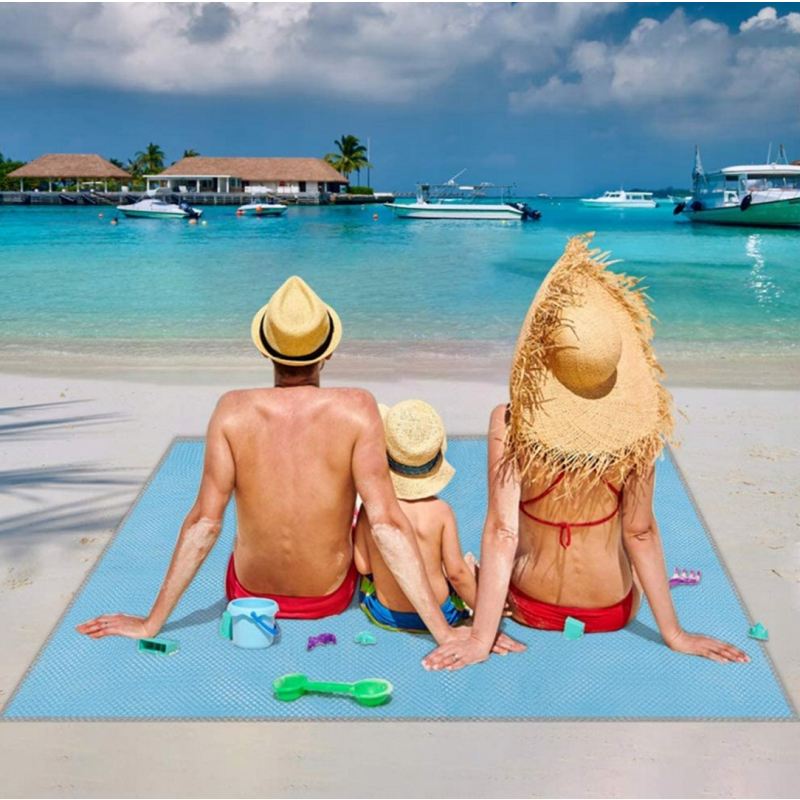 Mata plażowa koc na piknik biwak plaże siatka 200x150 - obrazek 6