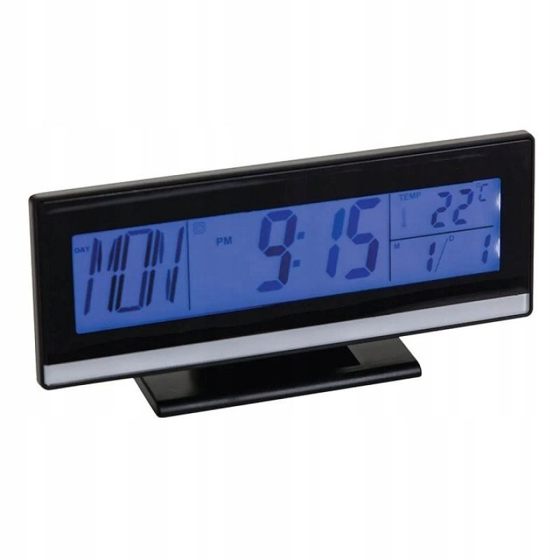 Budzik elektroniczny cyfrowy z wyświetlaczem termometr data alarm zegarek - obrazek 11