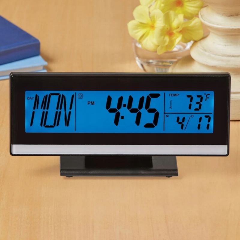 Budzik elektroniczny cyfrowy z wyświetlaczem termometr data alarm zegarek - obrazek 8