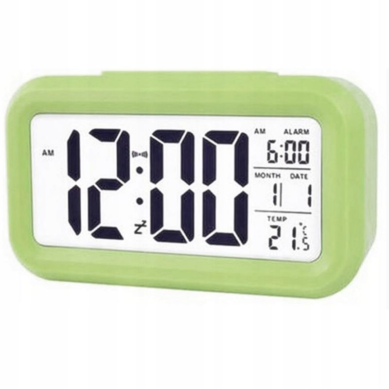 Zegar cyfrowy budzik elektroniczny zegarek led termometr kalendarz alarm - obrazek 6