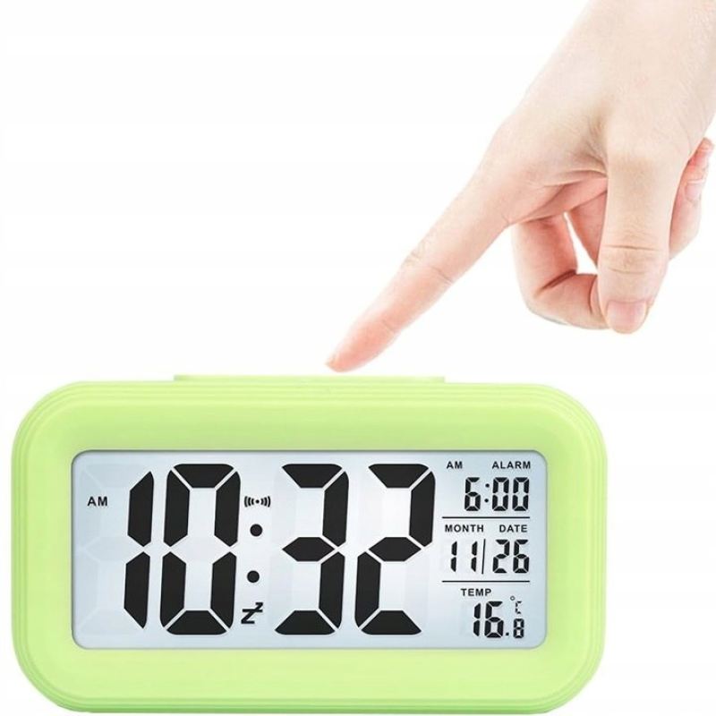 Zegar cyfrowy budzik elektroniczny zegarek led termometr kalendarz alarm