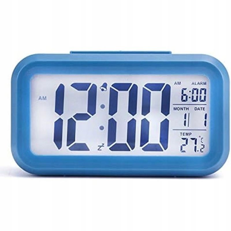Budzik zegar cyfrowy zegarek elektroniczny led termometr kalendarz alarm - obrazek 2