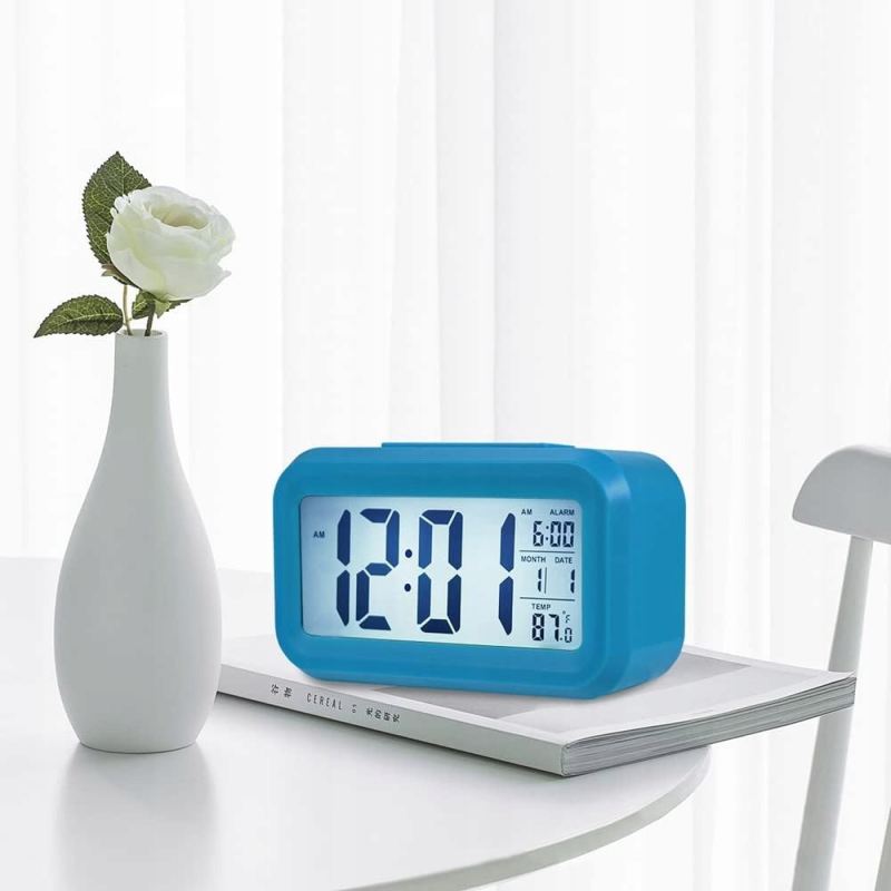 Budzik zegar cyfrowy zegarek elektroniczny led termometr kalendarz alarm - obrazek 6