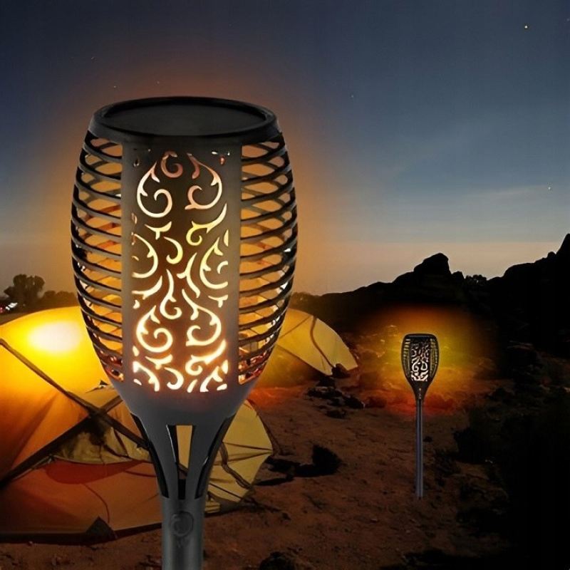 Lampa solarna ogrodowa pochodnia - obrazek 2