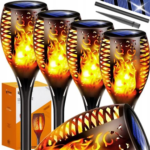 Lampa solarna ogrodowa pochodnia