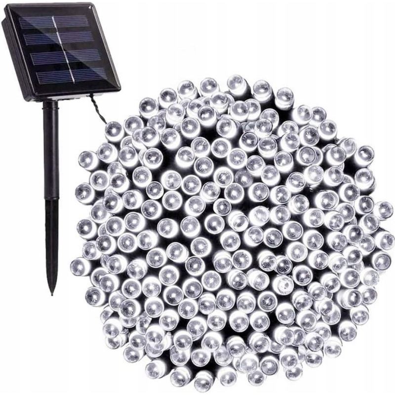 Lampki choinkowe solarne 200 led cw - obrazek 2