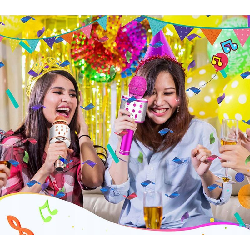 Mikrofon do karaoke bezprzewodowy bluetooth dla dzieci z usb z głośnikiem - obrazek 13