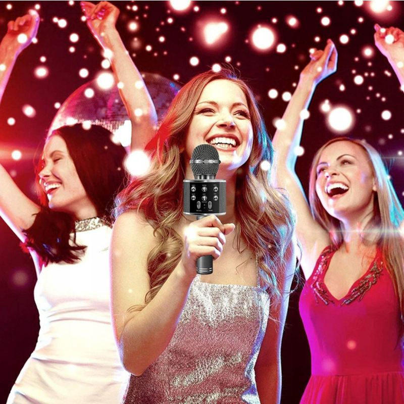 Mikrofon do karaoke bezprzewodowy bluetooth dla dzieci z usb z głośnikiem - obrazek 16