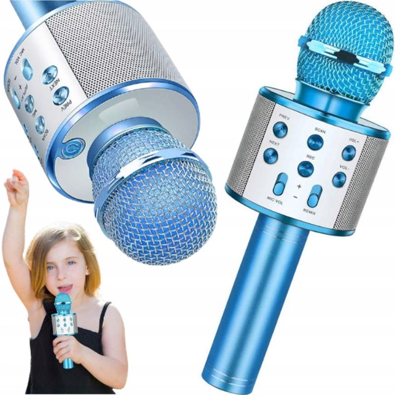 Mikrofon do karaoke bezprzewodowy bluetooth dla dzieci z usb z głośnikiem - obrazek 4